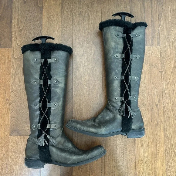 Aqua Italia Knee-High Waterproof Fur Lined Boots Sz. 11 - Picture 1 of 9